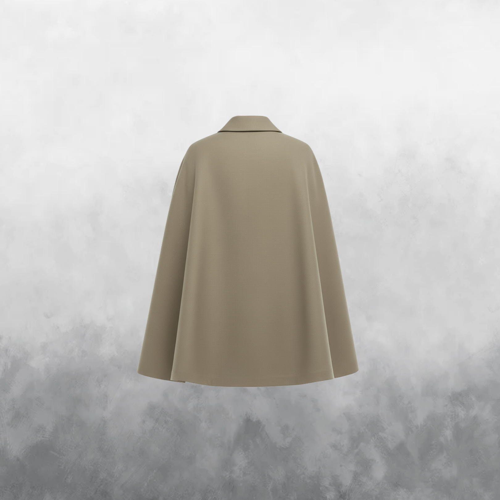 Beige cape on a textured gray background