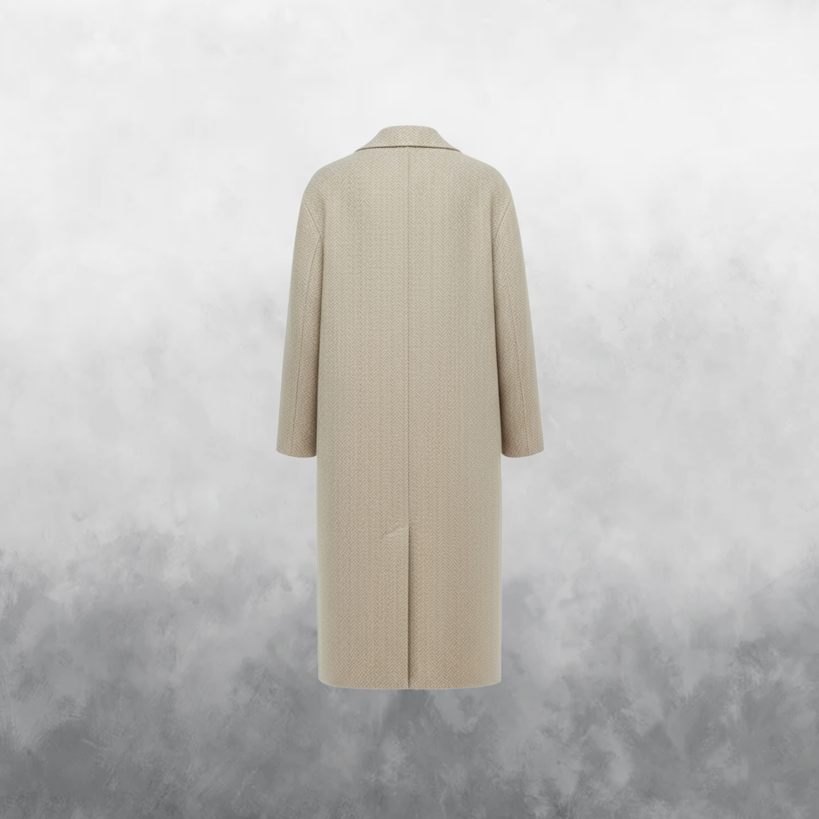 Beige overcoat on neutral background