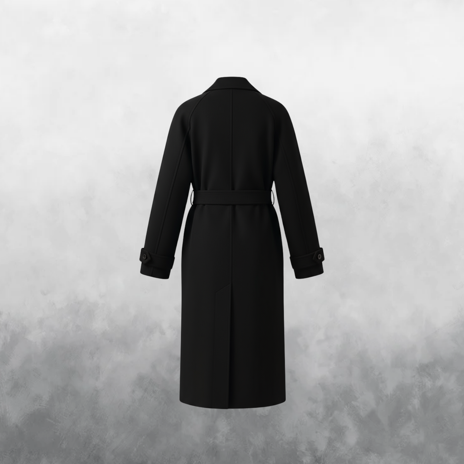 Black coat on a gray background