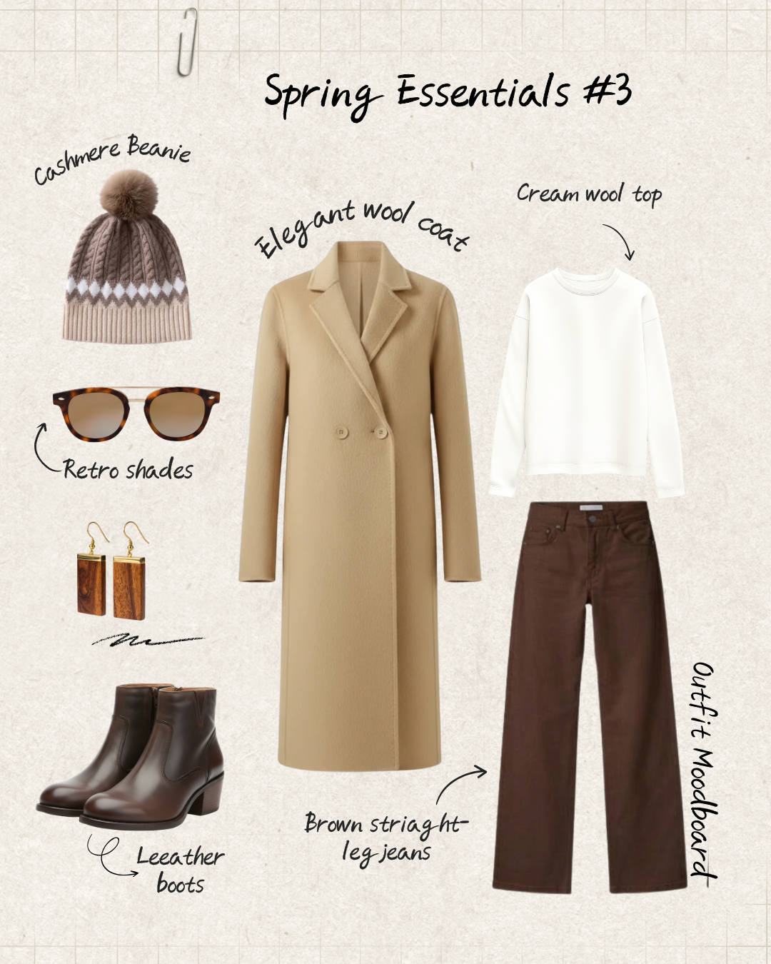 Alpaca Wool Slim Fit Overcoat in Sand