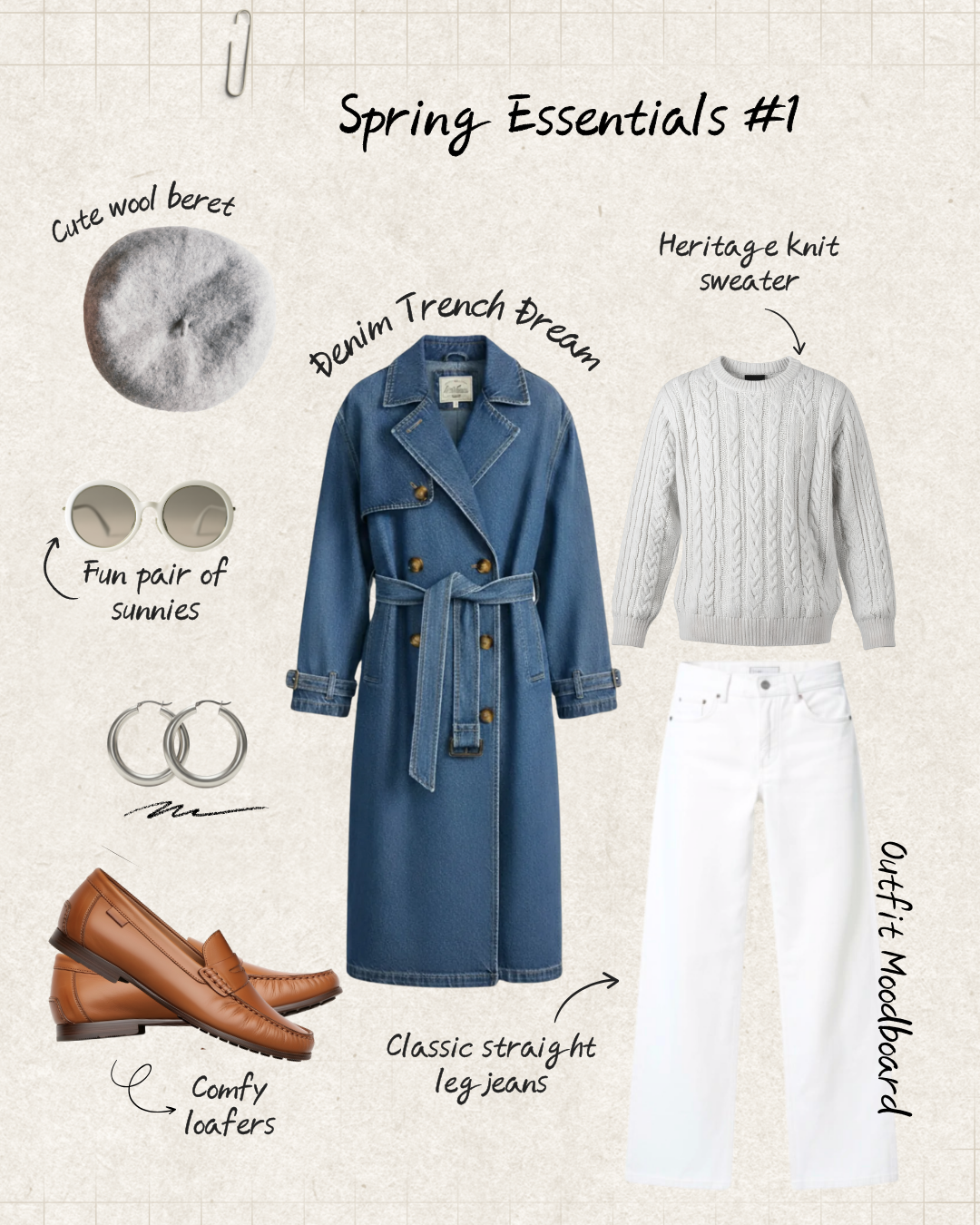 Spade Longline Denim Trench Coat