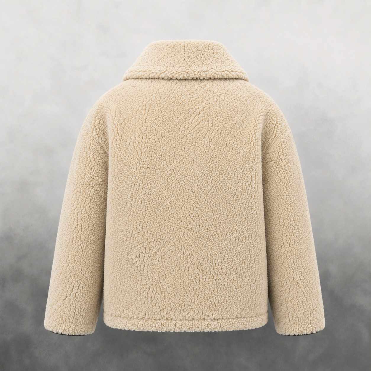 Reversible Faux Leather & Shearling Jacket in Dark Grey
