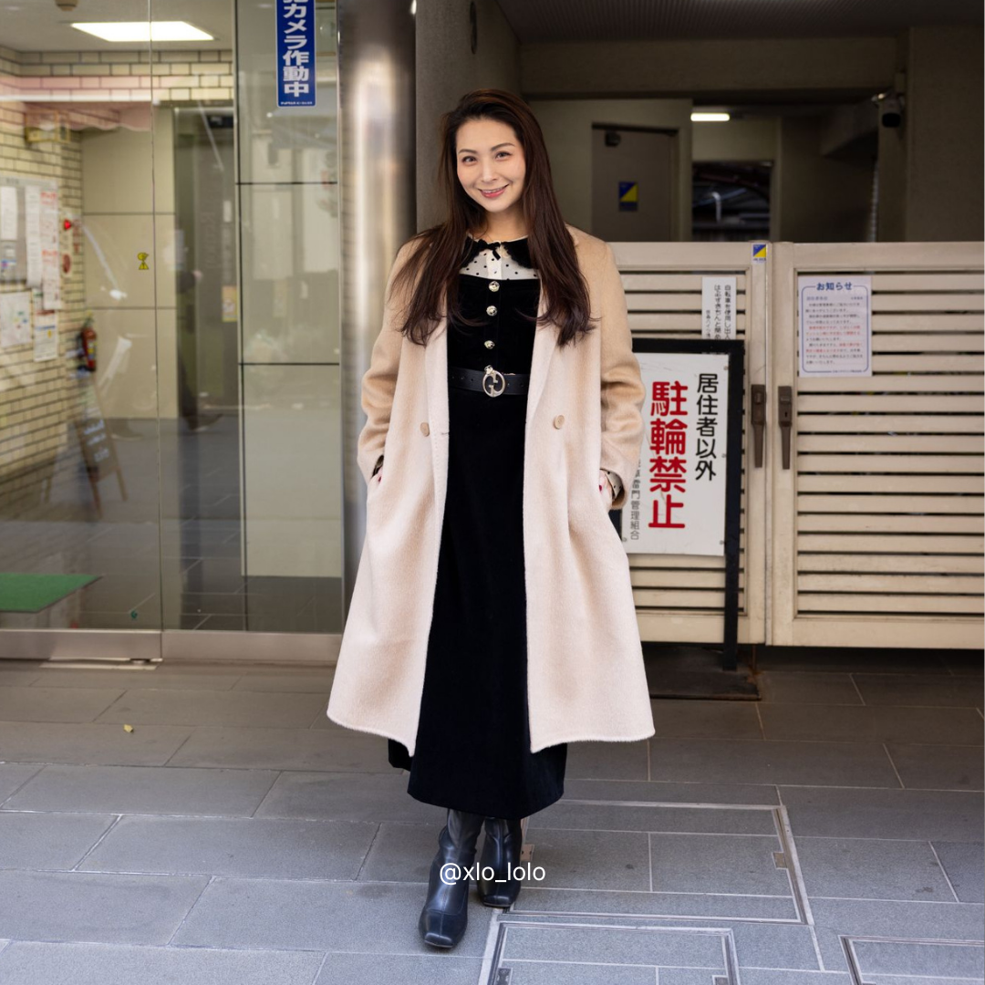 Alpaca Wool Slim Fit Overcoat in Sand