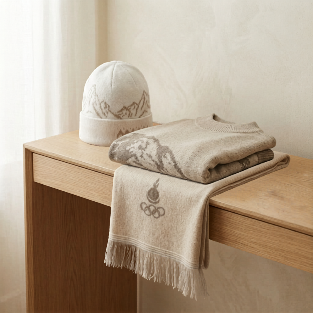 Cashmere Scarf in Brown - 2026 Winter Games