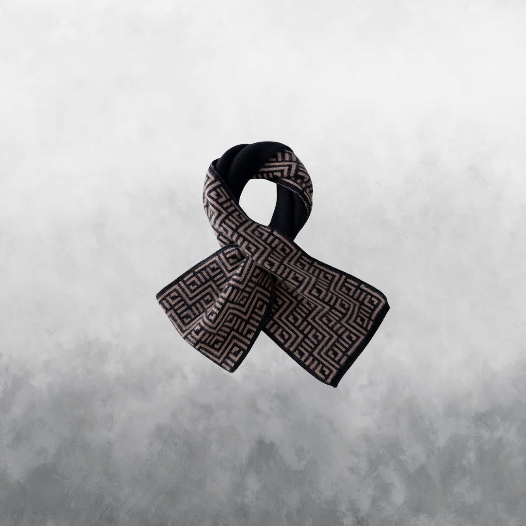 Reversible Cashmere Wrap Scarf in Mocha