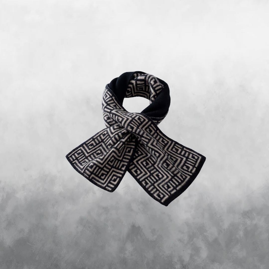 Reversible Cashmere Wrap Scarf in Cream